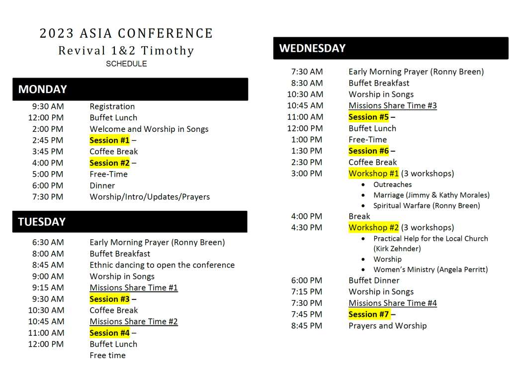 Schedule Asia Conference CC